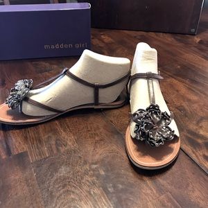 Madden Girl Adaline ankle strap, toe thong sandal.